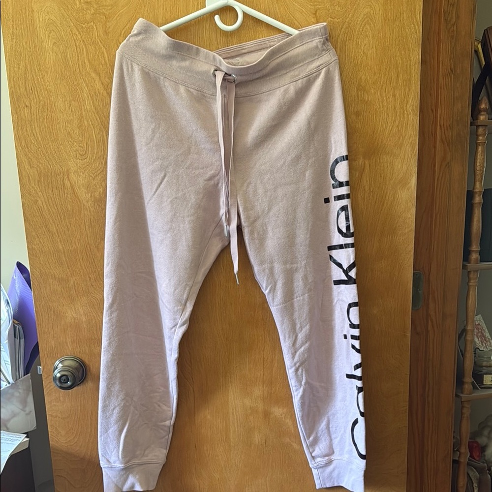 Calvin Klein Pink Sweatpants Relaxed Fit Joggers